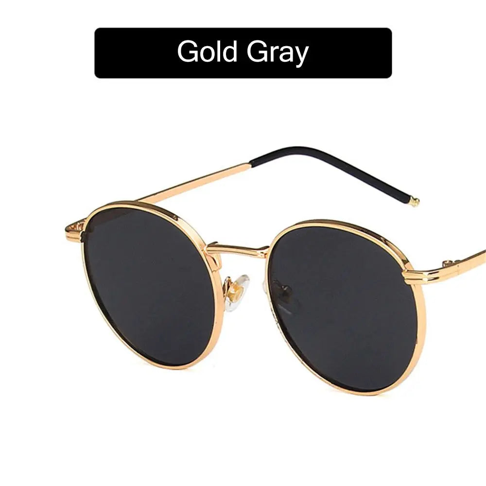 Fashion Glasses Fishing Metal Frame Shades Round Sun Glasses Women's Eyewear Women Men Sunglasses