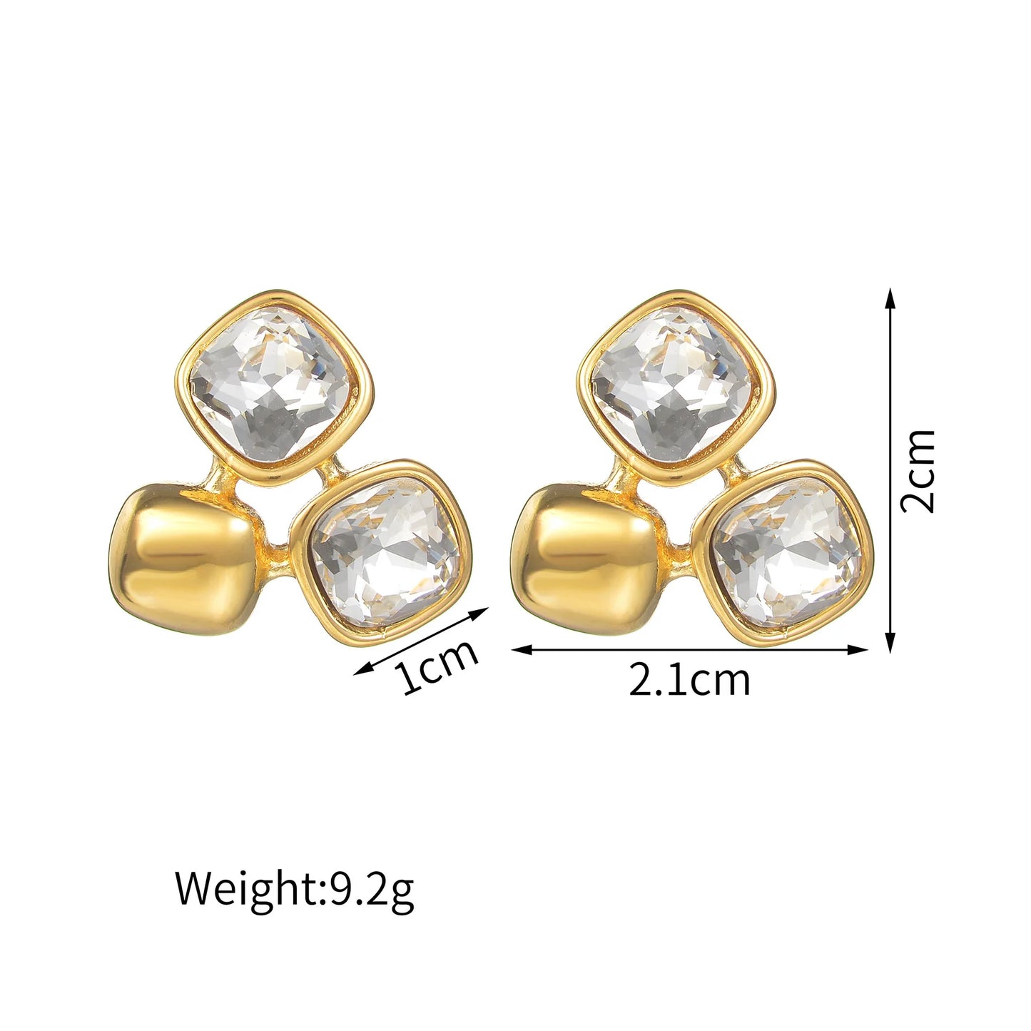 Freeteeme Various Style Necklace Earrings Set for Women Stainless Steel Bow Zircon Pendant Ear Studs Jewelry Set Birthday Gifts