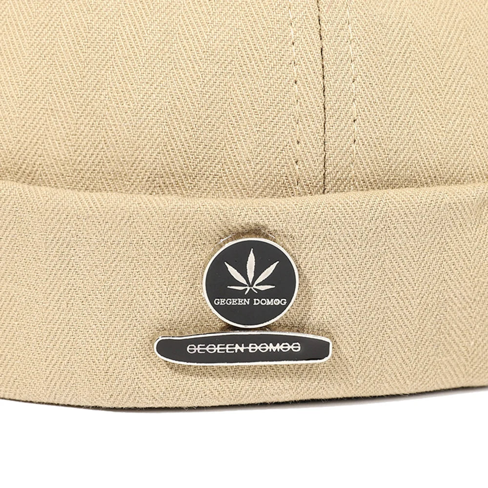 Fashion Men Women Docker Brimless Caps Hat Retro Maple Leaf Icon Melon Beanie Hats Outdoor Street Style Spring Summer Skullcap