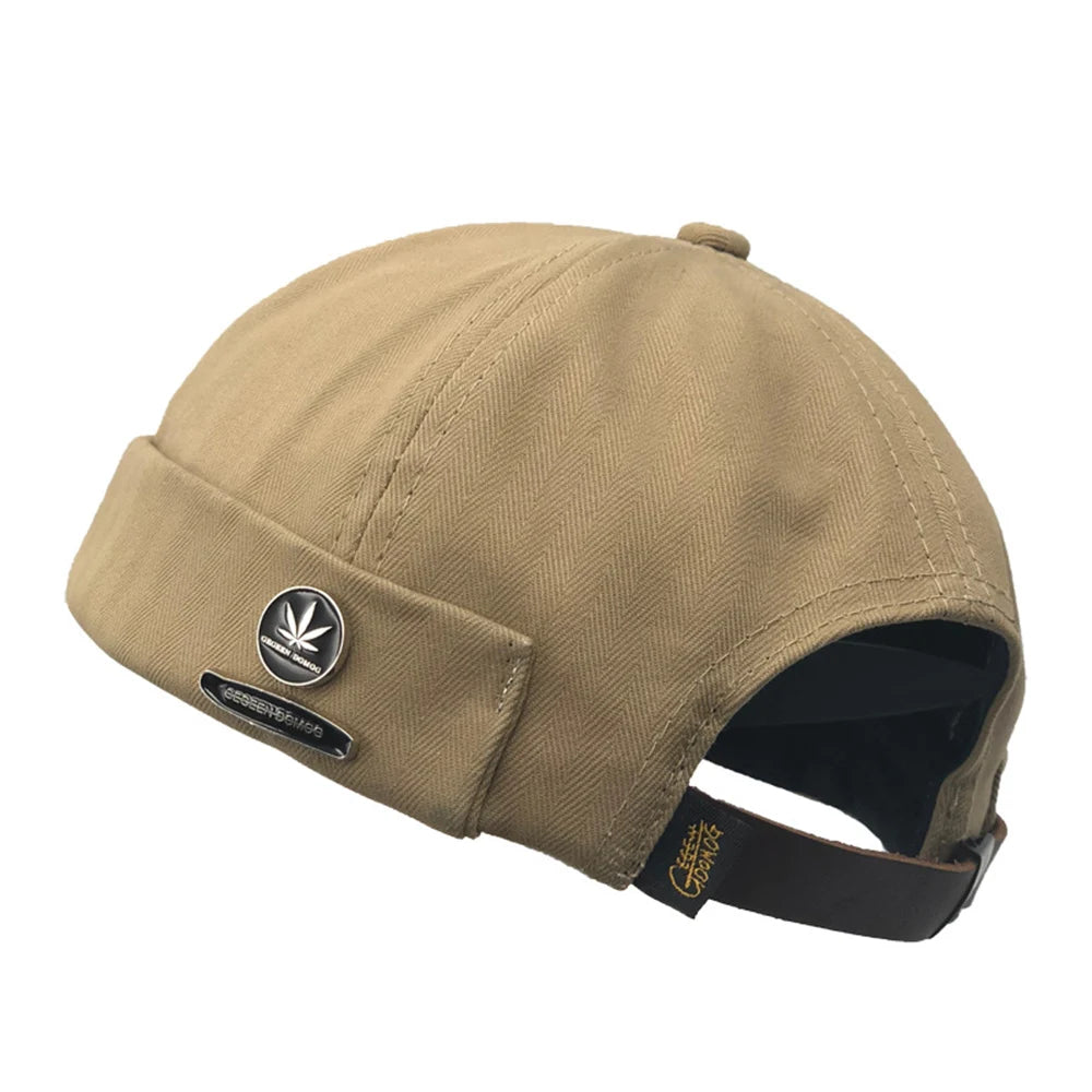 Fashion Men Women Docker Brimless Caps Hat Retro Maple Leaf Icon Melon Beanie Hats Outdoor Street Style Spring Summer Skullcap