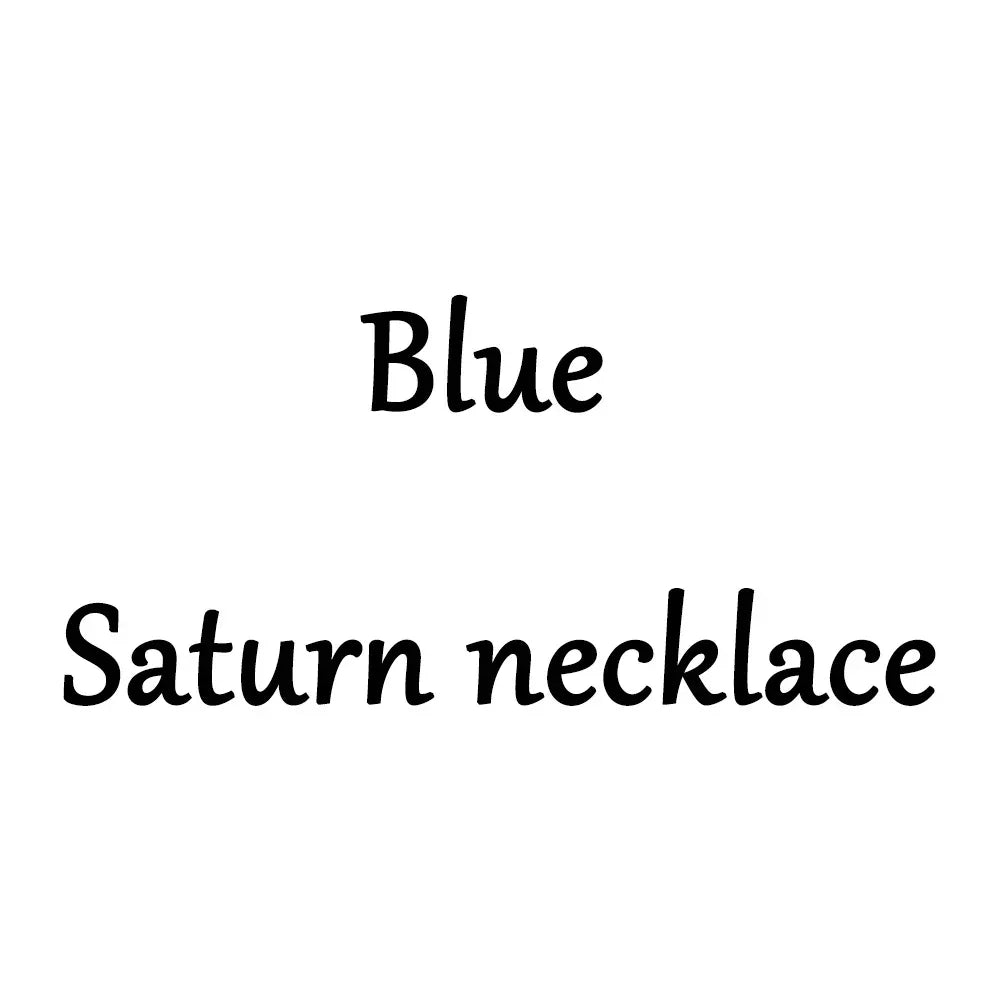 Anime Saturn Same Style Pendant Rock and Roll Necklace Sparkling Star Y2K Luxury High Quality Fashion Men Women Christmas Gifts