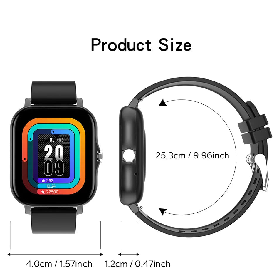 Smart Watch For Men Women Gift 1.44 inch Full Touch Screen Sport Fitness Watches BT Call Digital Smartwatch Wristwatch 2024 New