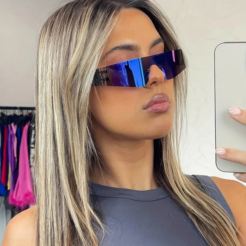 Fashionable Punk Sports Goggles With A Techy And Spicy Style, Featuring A Frameless Design Popular In Europe And America.