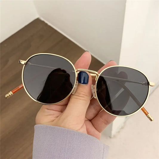 Fashion Glasses Fishing Metal Frame Shades Round Sun Glasses Women's Eyewear Women Men Sunglasses