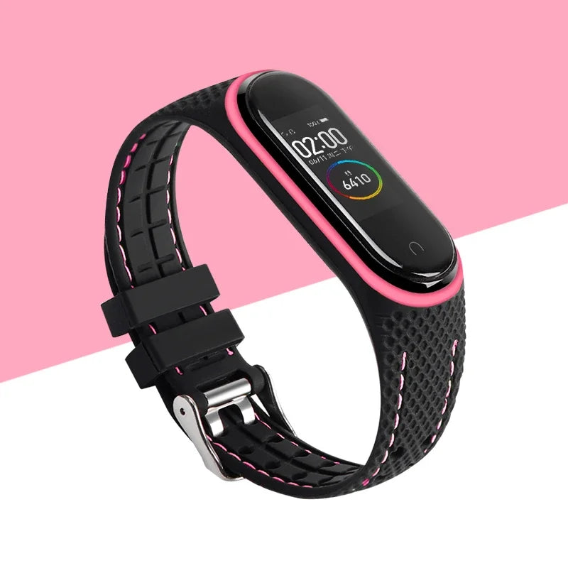 Strap For Mi band 7 6 5 Bracelet Sport belt Silicone watchband replacement Smartwatch bracelet for Xiaomi mi band 3 4 5 6 strap