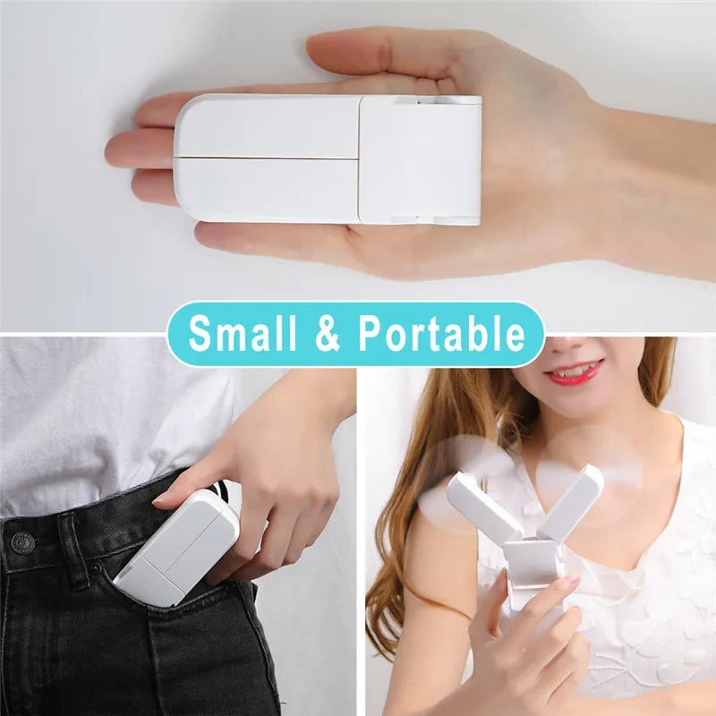 Usb Mini Fold Fan Electric Portable Hold Small Air Cooler Originality Charging Household Electrical Appliances Desktop Ventilado