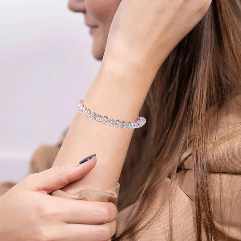 Women's Crystal Bracelet Gold Silver Rose Gold Color Bracelet Weight Bracelet Jewelry Браслеты На Руку Женские Pulseras Mujer 팔찌