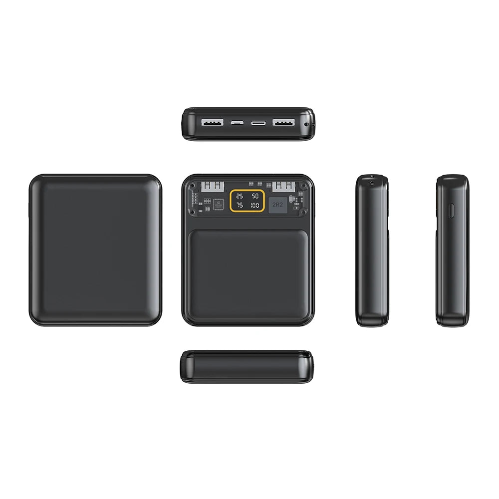 DIY 18650 Power Bank Case 4 in 1 Battery Charge Storage Box Shell Micro USB Type C with Flashlight For Charging Mobile Phones