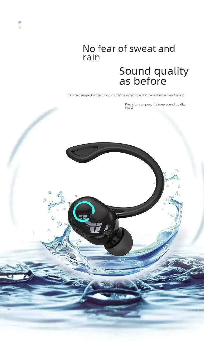 TWS Bluetooth 5.2 Ear Hook Wireless Earphone True Headphones Mini Handsfree Waterproof Sport Music Headset Single Right Earbuds