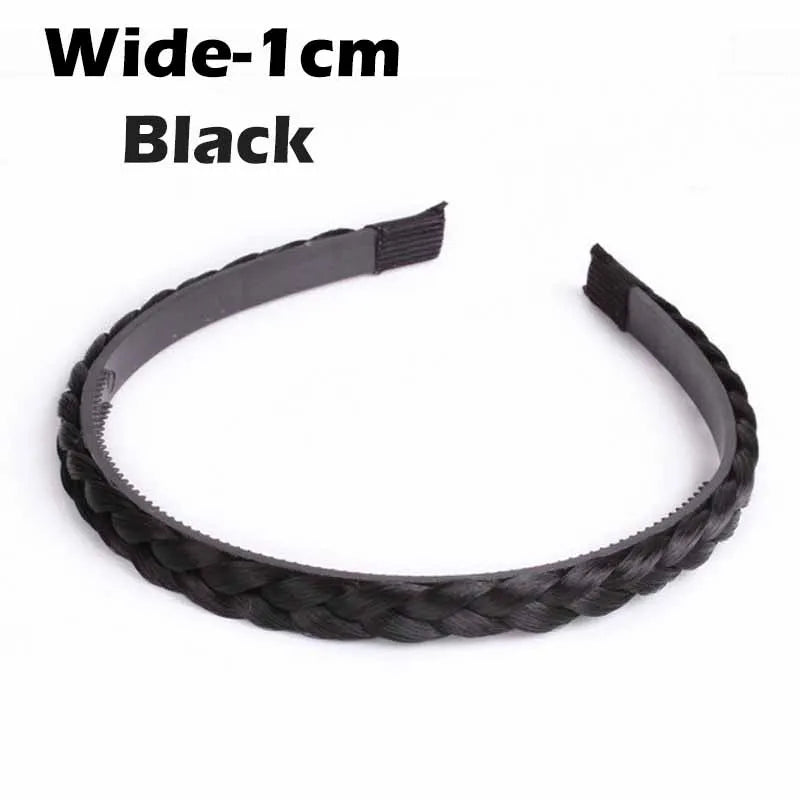 Wig Twist Headbands for Women Wide Fishbone Braids Hairbands Handmade Retro Head Hoop Hair Styling Headwear Hair Accessories