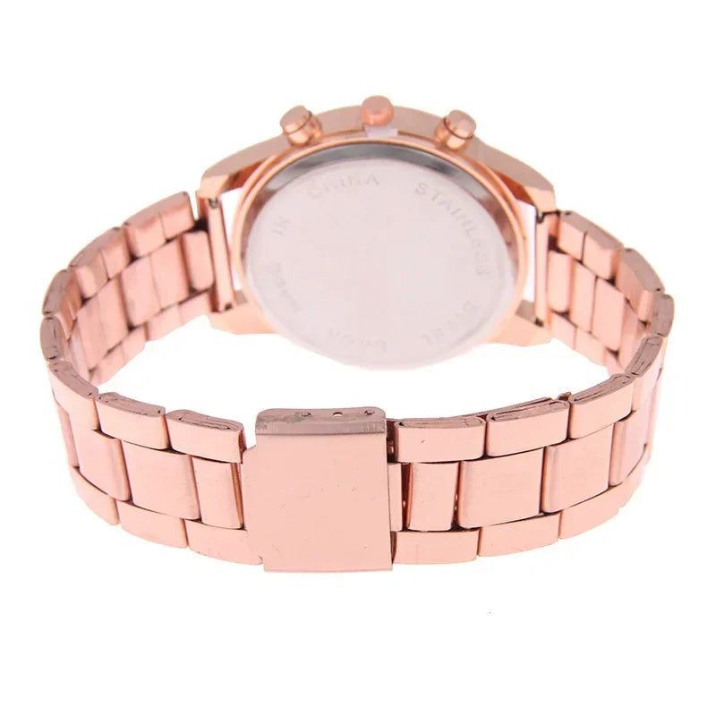 Women Diamond Watch Reloj Mujer New Fashion Luxury Rose Gold Wristwatch Female Casual Stainless Steel Quartz Watches Clock
