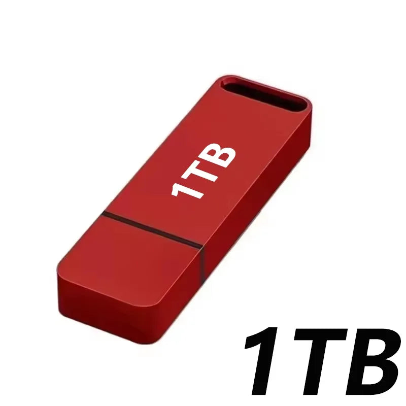 16TB Flash Drive USB 3.2 High Speed Transfer SSD High Capacity Metal Pen Drive Type C Portable Memory Waterproof U Drive