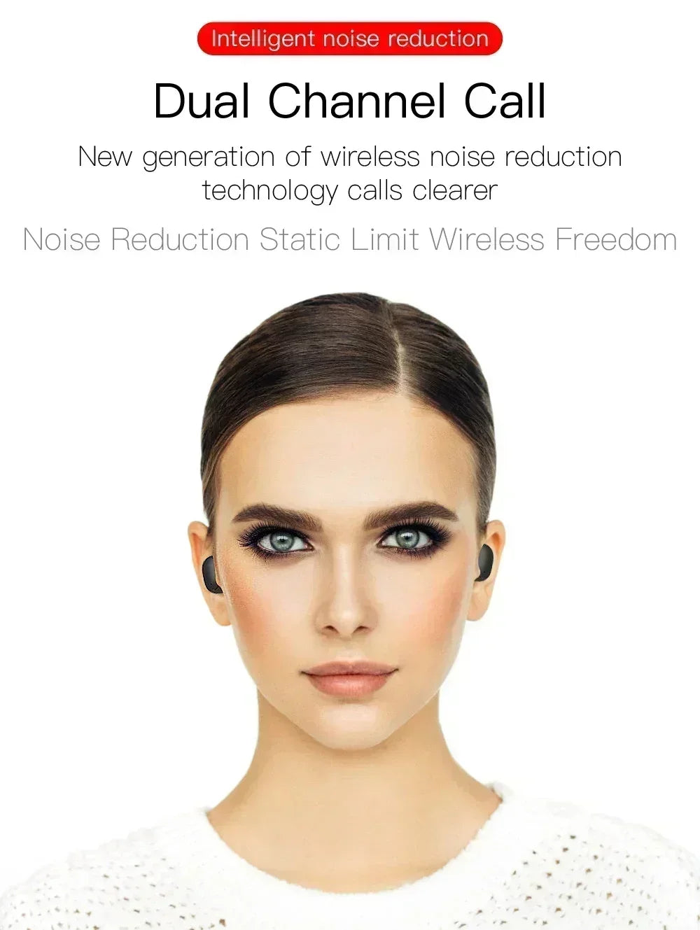 TWS E6S Wireless Earbuds Bluetooth Headphones Wireless Bluetooth Earphones  Noise Cancelling Earphones with Mic