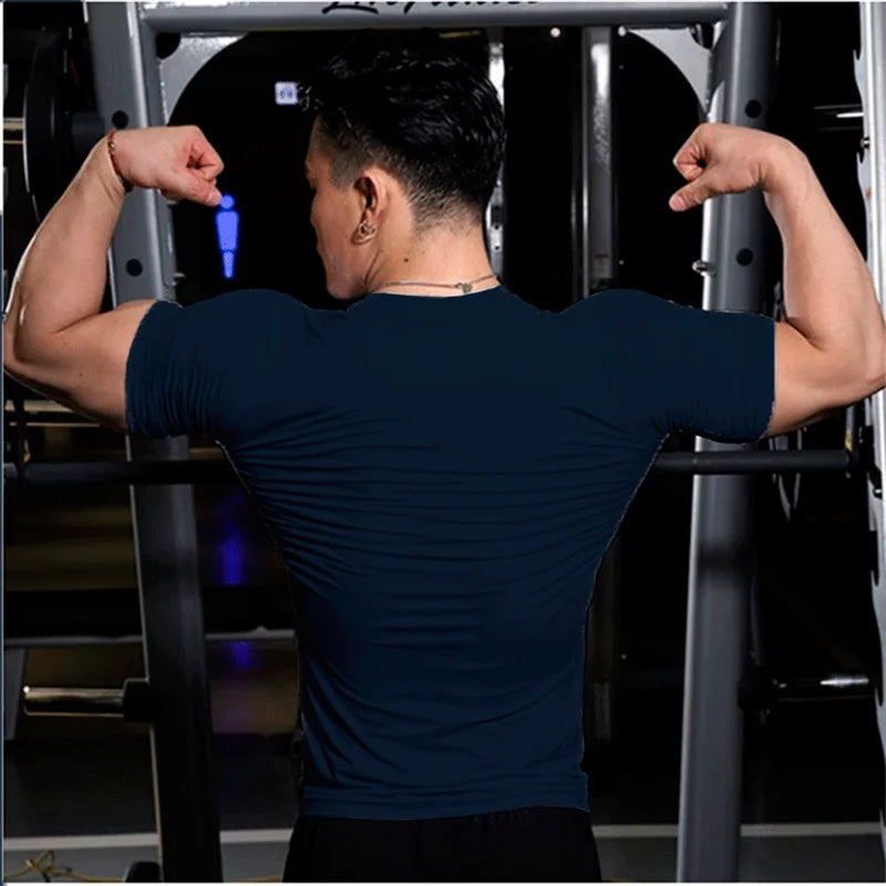 Men Fashion Tops Tee Shirt Plain Slim Fit t Shirt Short Sleeve t-Shirts For Men Gym Shirts Casual White t-Shirt Man Clothes 5XL