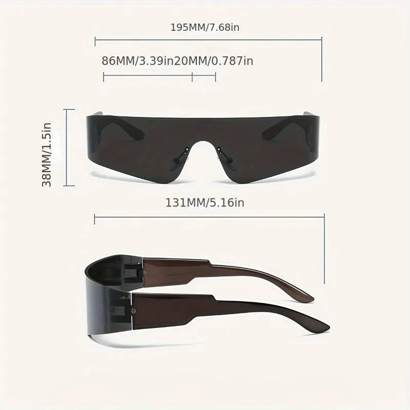 Fashionable Punk Sports Goggles With A Techy And Spicy Style, Featuring A Frameless Design Popular In Europe And America.