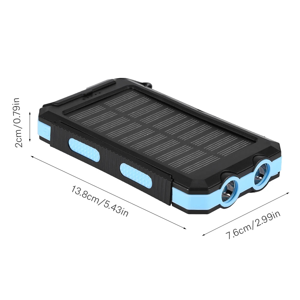 10000mAh Outdoor Fast  Solar Mobile Power Bank Case DIY Kit with   Power Bank Power Bank Dual USB