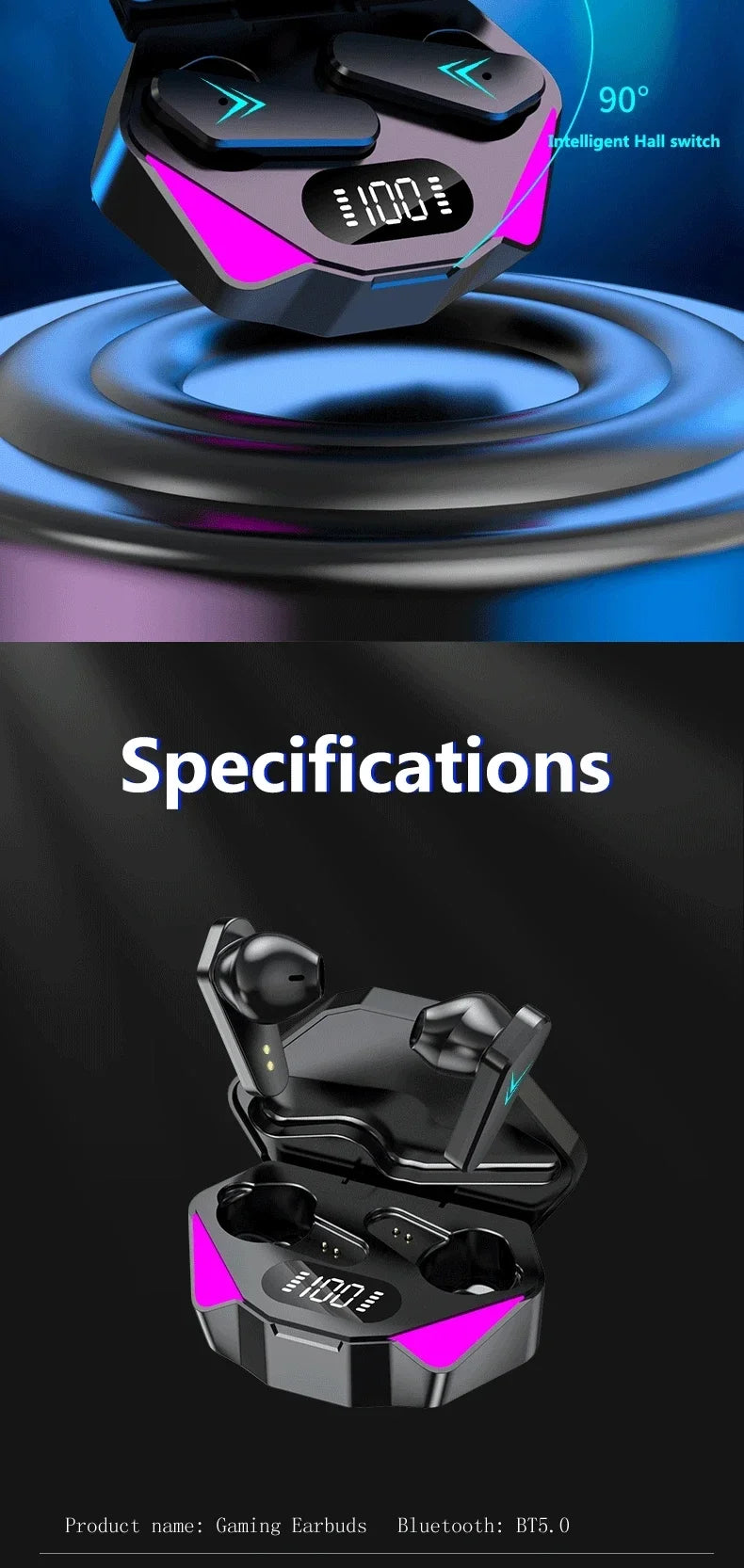 2025 New TWS Wireless Earphone 5.3 bluetooth Headphone Low Latency Earbud Esport Gaming Headset Gamer with Mic For xiaomi iphone