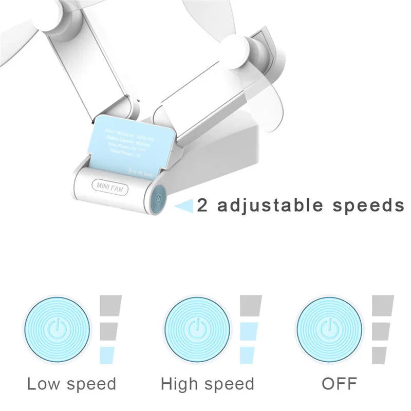 Usb Mini Fold Fan Electric Portable Hold Small Air Cooler Originality Charging Household Electrical Appliances Desktop Ventilado