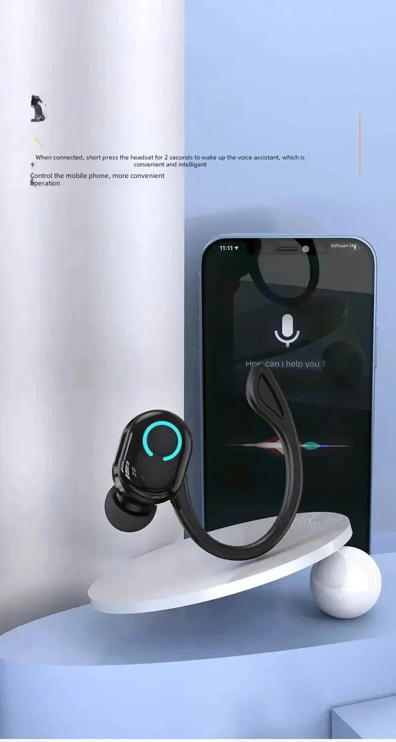 TWS Bluetooth 5.2 Ear Hook Wireless Earphone True Headphones Mini Handsfree Waterproof Sport Music Headset Single Right Earbuds