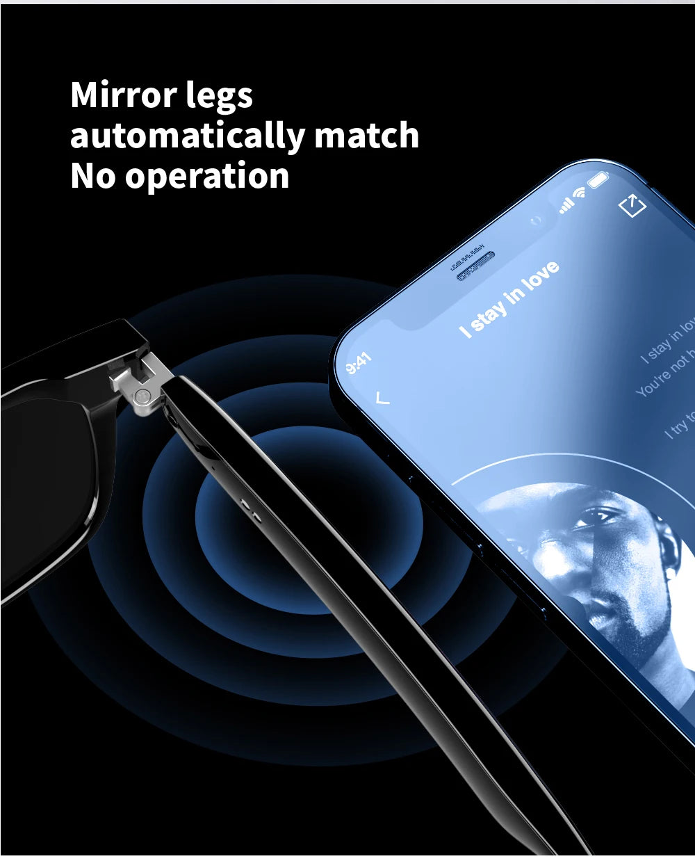 Smart Glasses with AI Navigation Listen Songs Bluetooth Call Voice Assistant Remote Camera Translate Language Smart Sunglasses