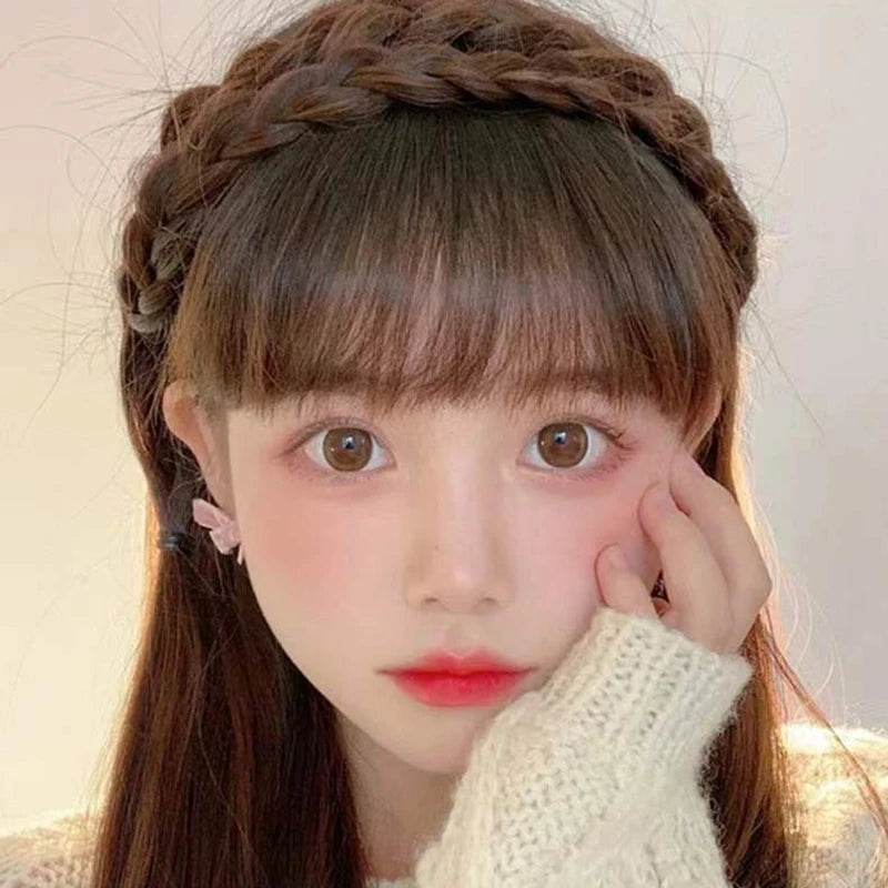 Wig Twist Headbands for Women Wide Fishbone Braids Hairbands Handmade Retro Head Hoop Hair Styling Headwear Hair Accessories