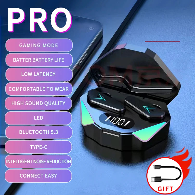 2025 New TWS Wireless Earphone 5.3 bluetooth Headphone Low Latency Earbud Esport Gaming Headset Gamer with Mic For xiaomi iphone