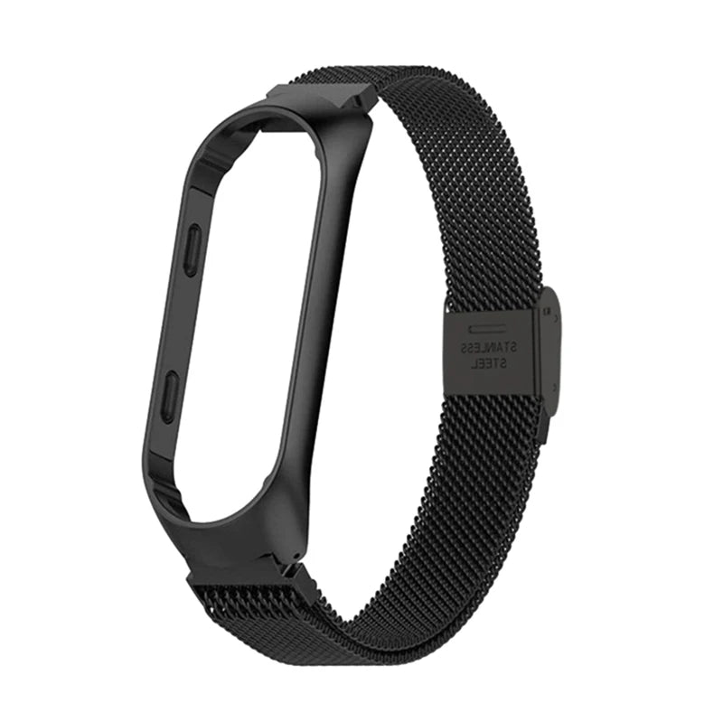 Smart Watch Strap For Xiaomi Mi Band 6 5 4 3 Watchbands Gold Sliver For Miband 6 5 4 Stainless Steel Sport Smartwatch Correas