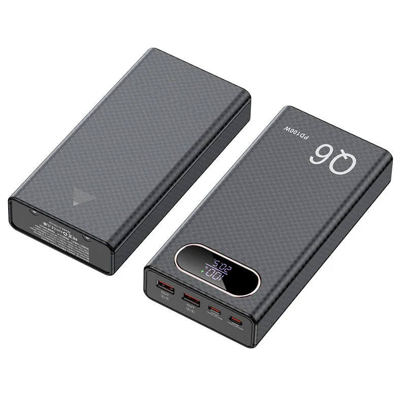 PD100W Fast Charging Power Bank DIY Kit 20V 5A 6x 21700 Battery Pack Portable Customizable No Soldering Easy to Assemble