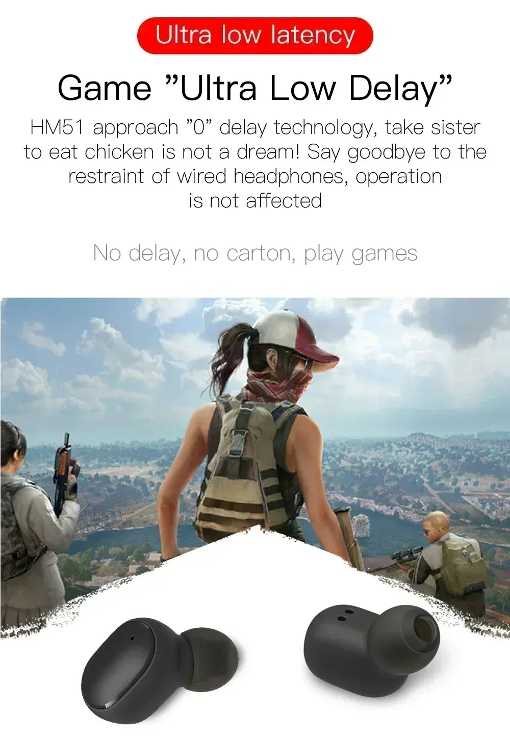 TWS E6S Wireless Earbuds Bluetooth Headphones Wireless Bluetooth Earphones  Noise Cancelling Earphones with Mic