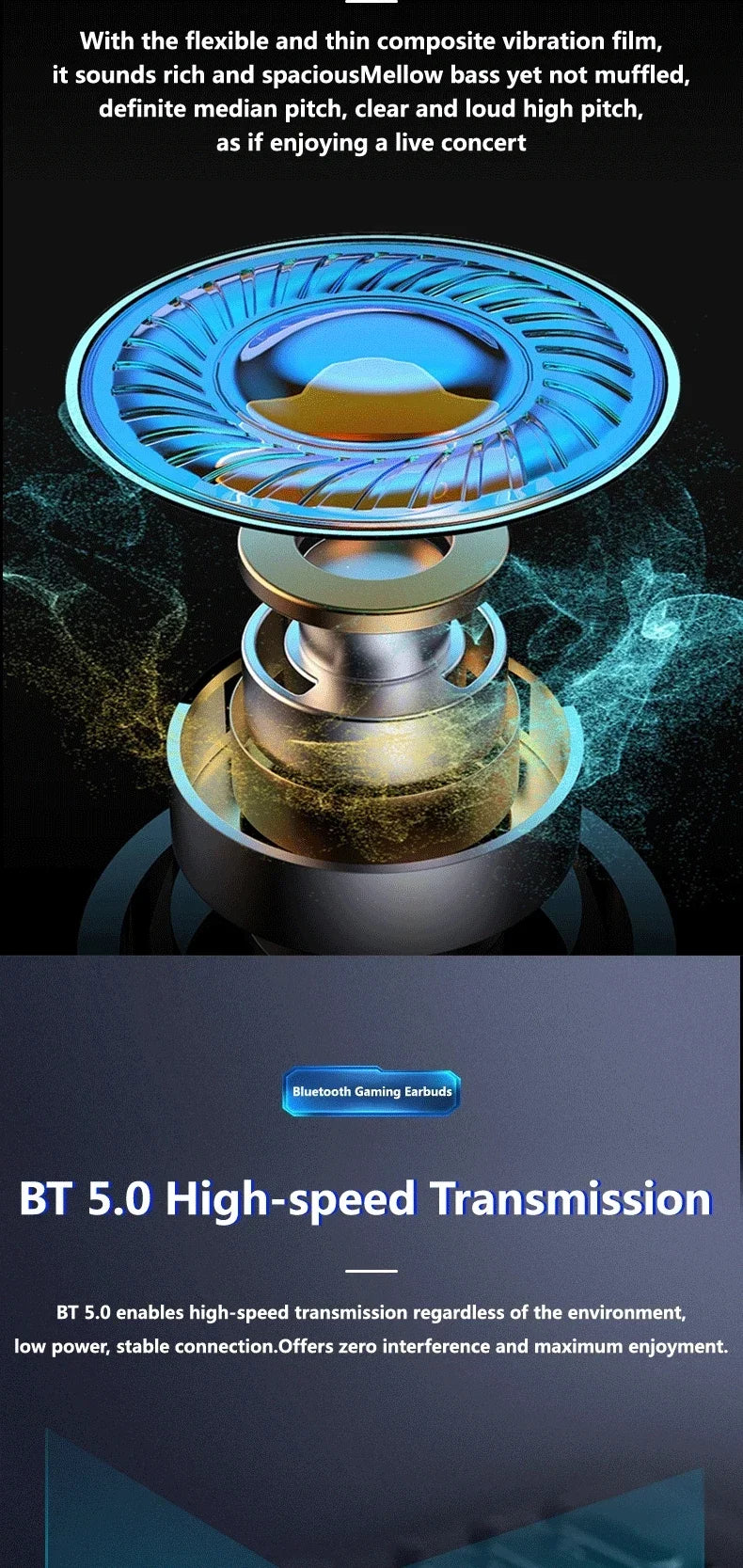 2025 New TWS Wireless Earphone 5.3 bluetooth Headphone Low Latency Earbud Esport Gaming Headset Gamer with Mic For xiaomi iphone