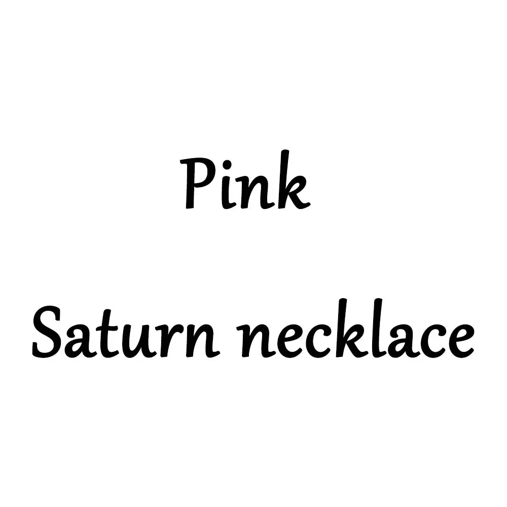 Anime Saturn Same Style Pendant Rock and Roll Necklace Sparkling Star Y2K Luxury High Quality Fashion Men Women Christmas Gifts