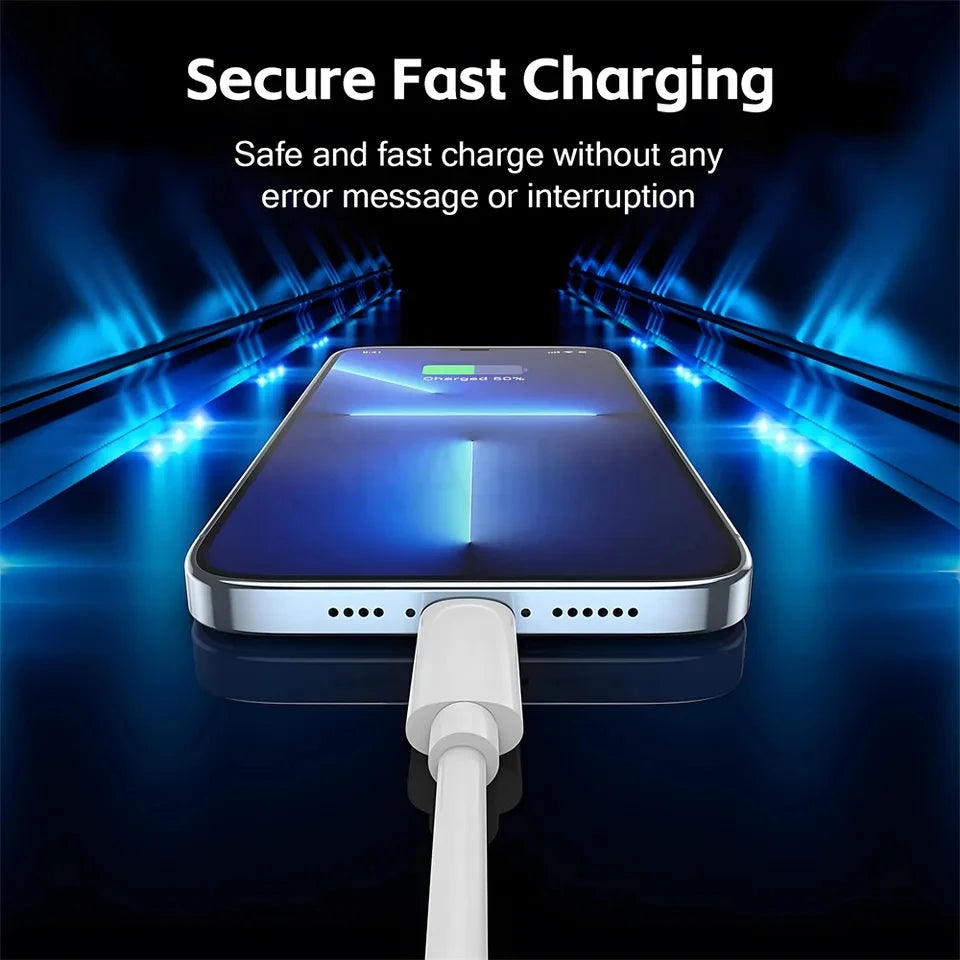30W PD Fast Charging USB Cable For iPhone 11 12 13 Pro XS Max 7 8 14 Plus X XR SE Rapid Charge USB C Charger Data Line 1m 2m 3m
