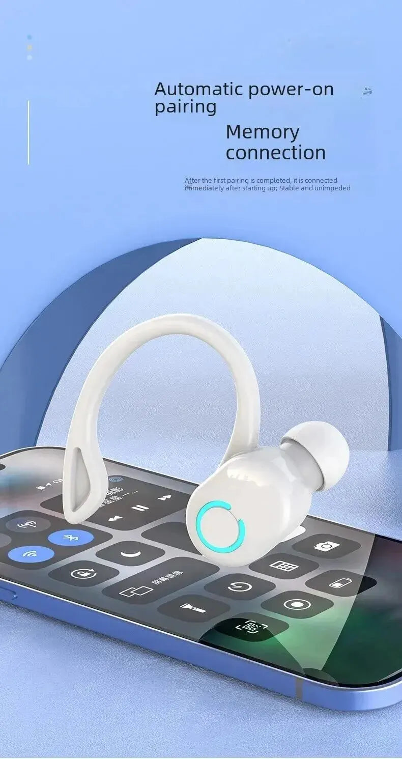 TWS Bluetooth 5.2 Ear Hook Wireless Earphone True Headphones Mini Handsfree Waterproof Sport Music Headset Single Right Earbuds