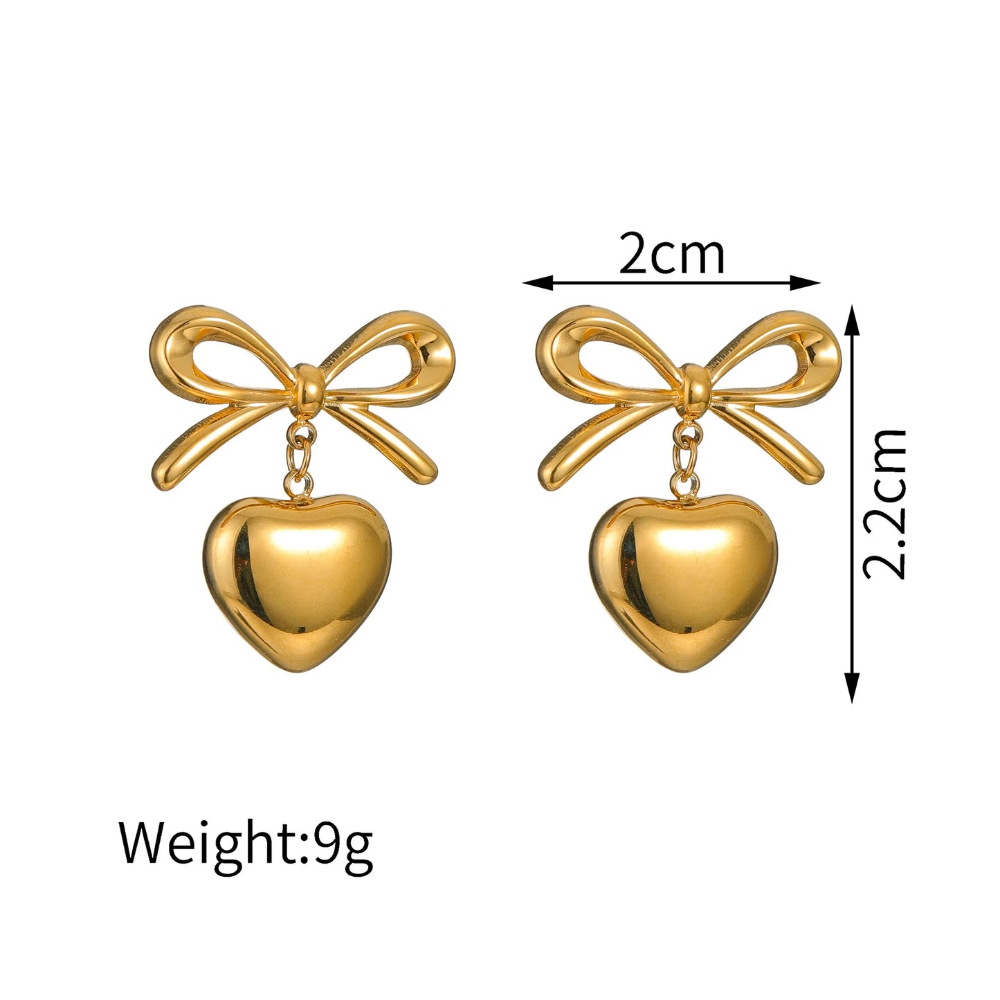 Freeteeme Various Style Necklace Earrings Set for Women Stainless Steel Bow Zircon Pendant Ear Studs Jewelry Set Birthday Gifts