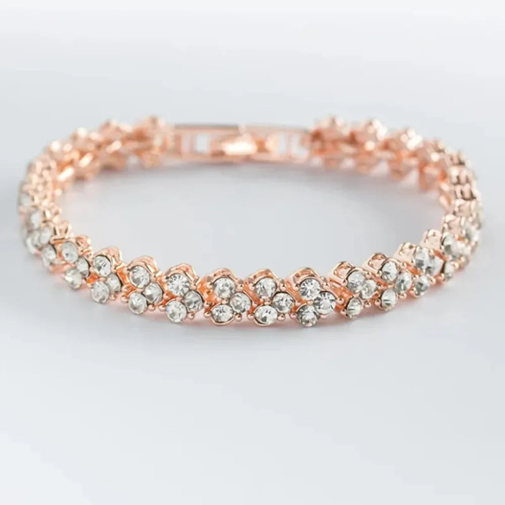 Women's Crystal Bracelet Gold Silver Rose Gold Color Bracelet Weight Bracelet Jewelry Браслеты На Руку Женские Pulseras Mujer 팔찌