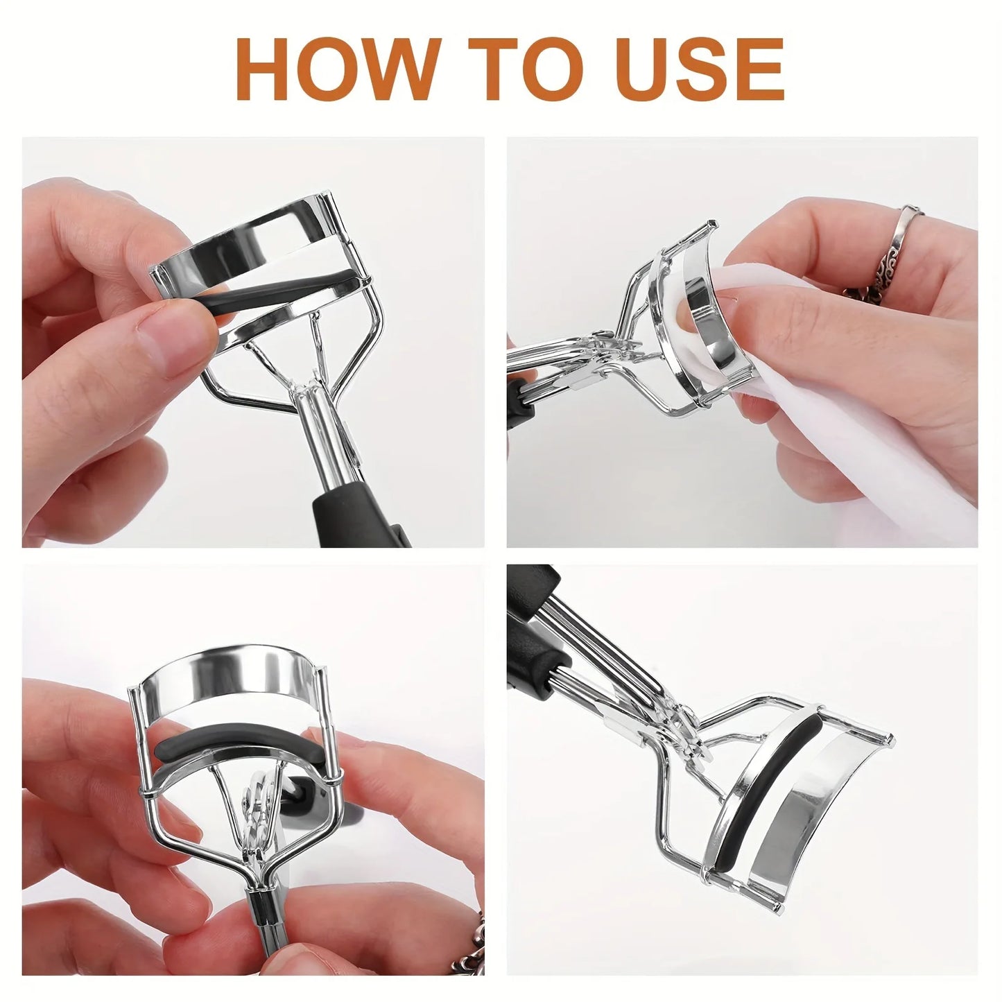 11/16PCS Eyelash Curler with 10pcs Replacement Pads Women Professional Eyelashes Curling Tweezers Clips Lasting Eye Makeup Tools