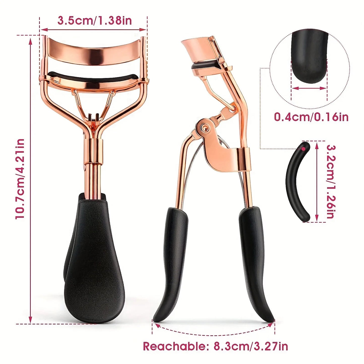 11/16PCS Eyelash Curler with 10pcs Replacement Pads Women Professional Eyelashes Curling Tweezers Clips Lasting Eye Makeup Tools