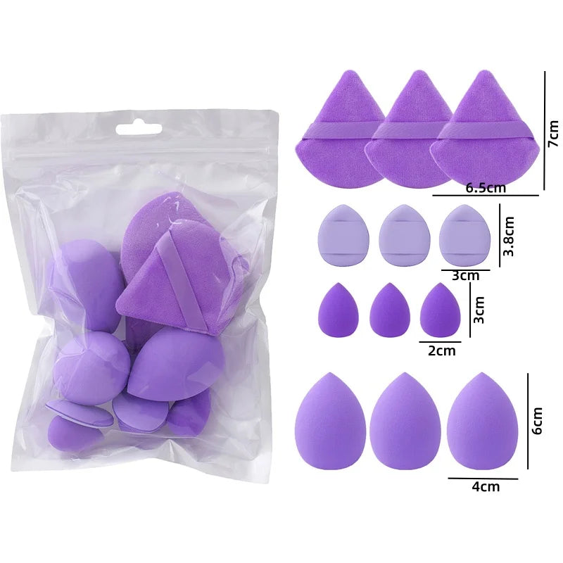 12Pcs Makeup Sponge Blender Beauty Egg Soft Cosmetic Puff Foundation Sponges Powder Puff Women Beauty Tools Make Up Accessories