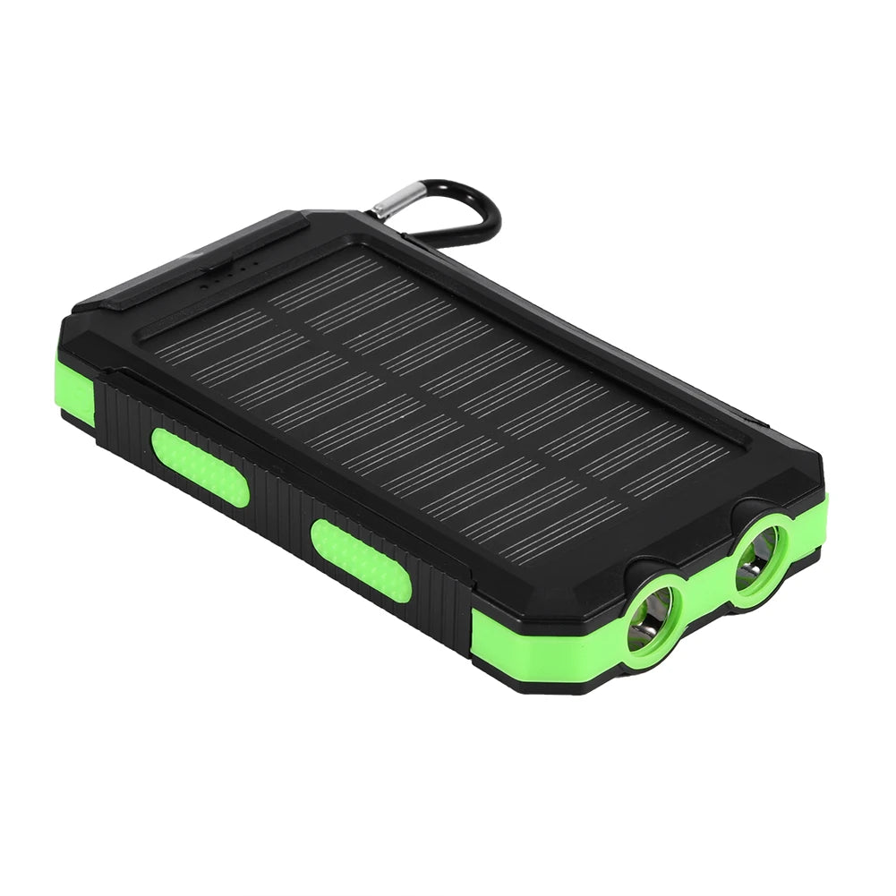 10000mAh Outdoor Fast  Solar Mobile Power Bank Case DIY Kit with   Power Bank Power Bank Dual USB