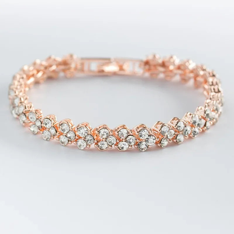 Women's Crystal Bracelet Gold Silver Rose Gold Color Bracelet Weight Bracelet Jewelry Браслеты На Руку Женские Pulseras Mujer 팔찌