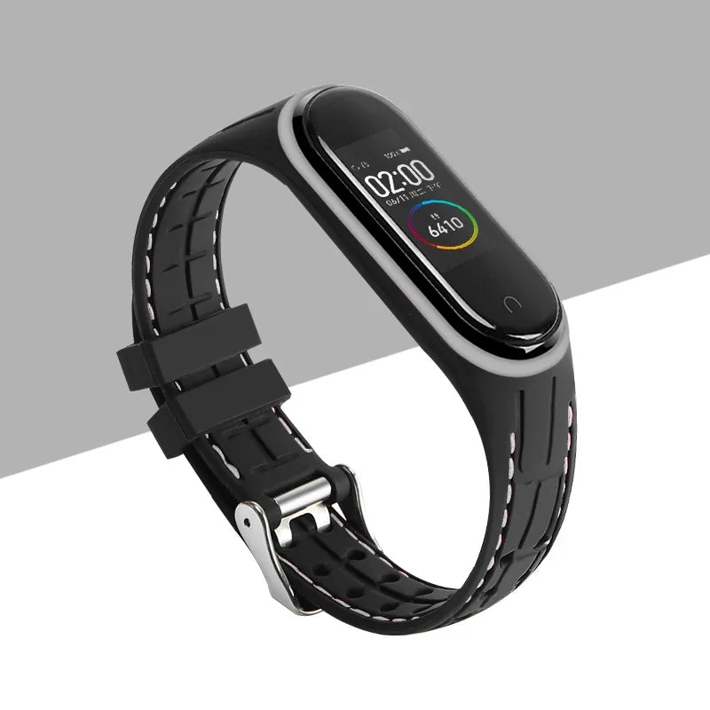 Strap For Mi band 7 6 5 Bracelet Sport belt Silicone watchband replacement Smartwatch bracelet for Xiaomi mi band 3 4 5 6 strap