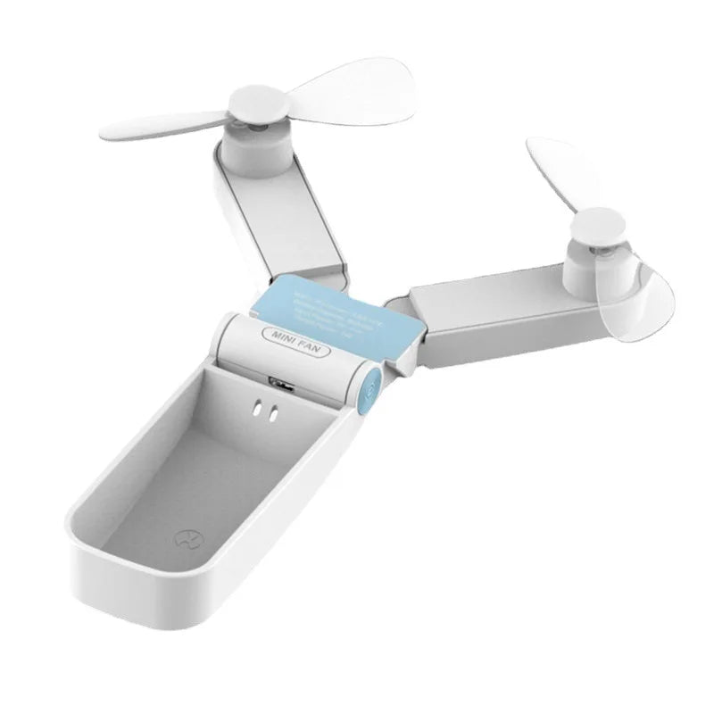 Usb Mini Fold Fan Electric Portable Hold Small Air Cooler Originality Charging Household Electrical Appliances Desktop Ventilado