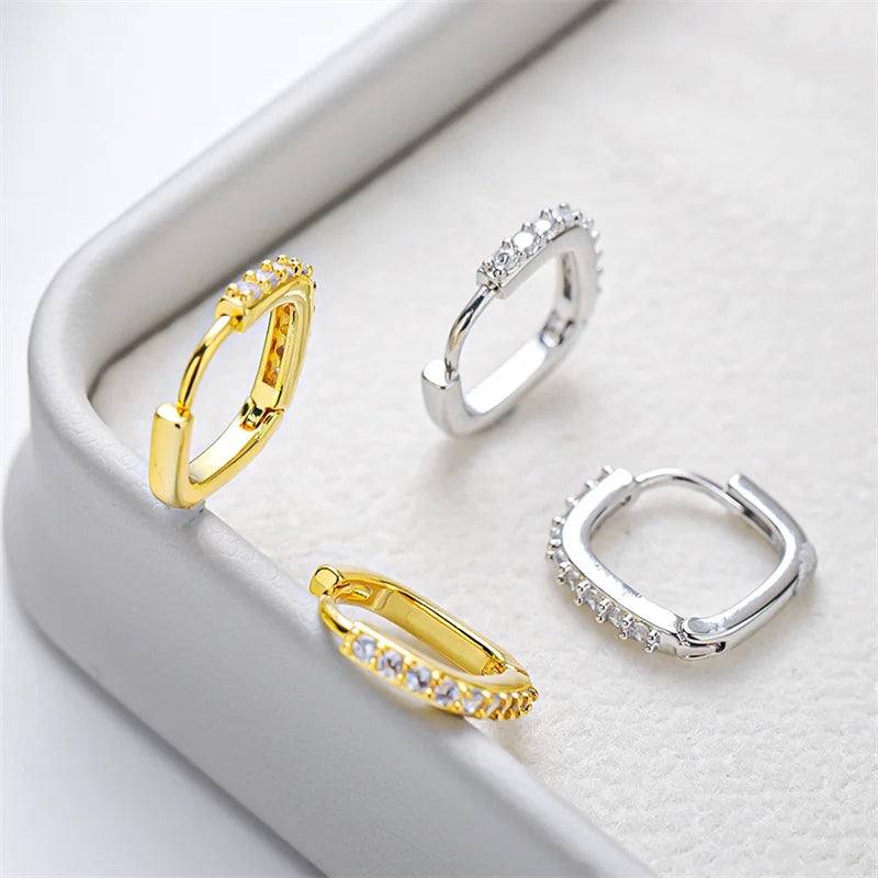 1 Set New Fashion Metal Circle Drop Small Earrings For Women Trend Pendant Piercing Earrings Set Jewelry Gifts