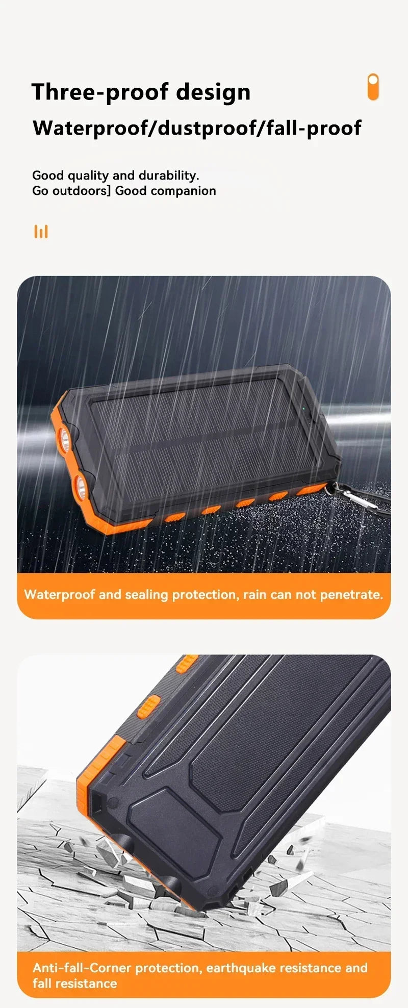 Solar 200000mAh Power Bank Portable Large Capacity Charger Compatible 120W Super Fast Charging For iPhone Samsun Huawei Xiaomi