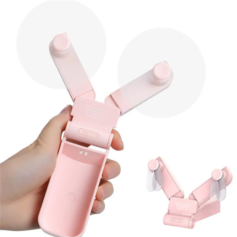 Usb Mini Fold Fan Electric Portable Hold Small Air Cooler Originality Charging Household Electrical Appliances Desktop Ventilado