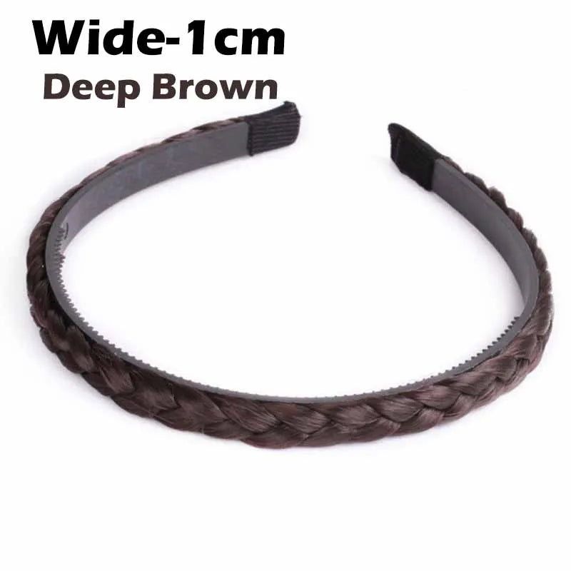 Wig Twist Headbands for Women Wide Fishbone Braids Hairbands Handmade Retro Head Hoop Hair Styling Headwear Hair Accessories