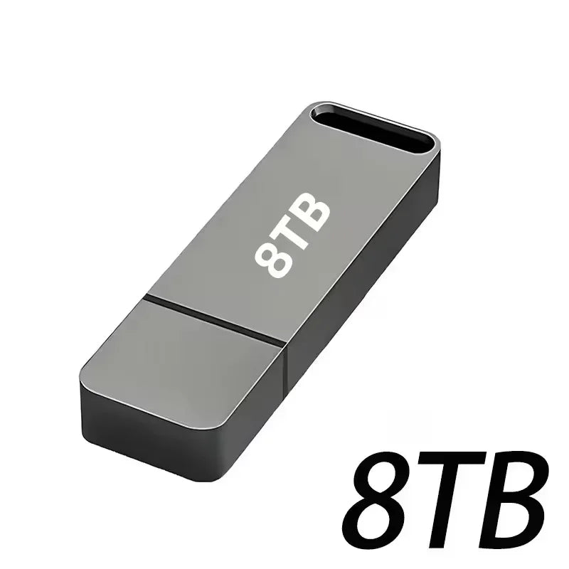 16TB Flash Drive USB 3.2 High Speed Transfer SSD High Capacity Metal Pen Drive Type C Portable Memory Waterproof U Drive