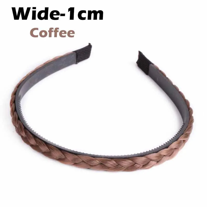 Wig Twist Headbands for Women Wide Fishbone Braids Hairbands Handmade Retro Head Hoop Hair Styling Headwear Hair Accessories