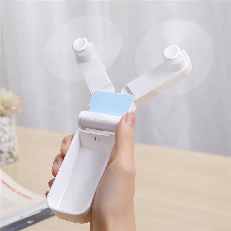 Usb Mini Fold Fan Electric Portable Hold Small Air Cooler Originality Charging Household Electrical Appliances Desktop Ventilado