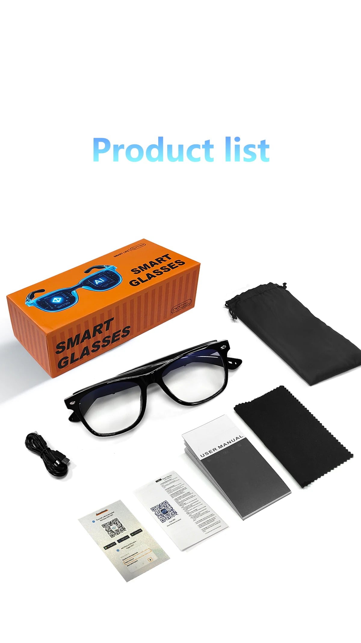 2025 Smart Glasses AI translation 100+ Languages Make Receive Calls Music Calling Noise Reduction Light BT TWS Glasses Men Women